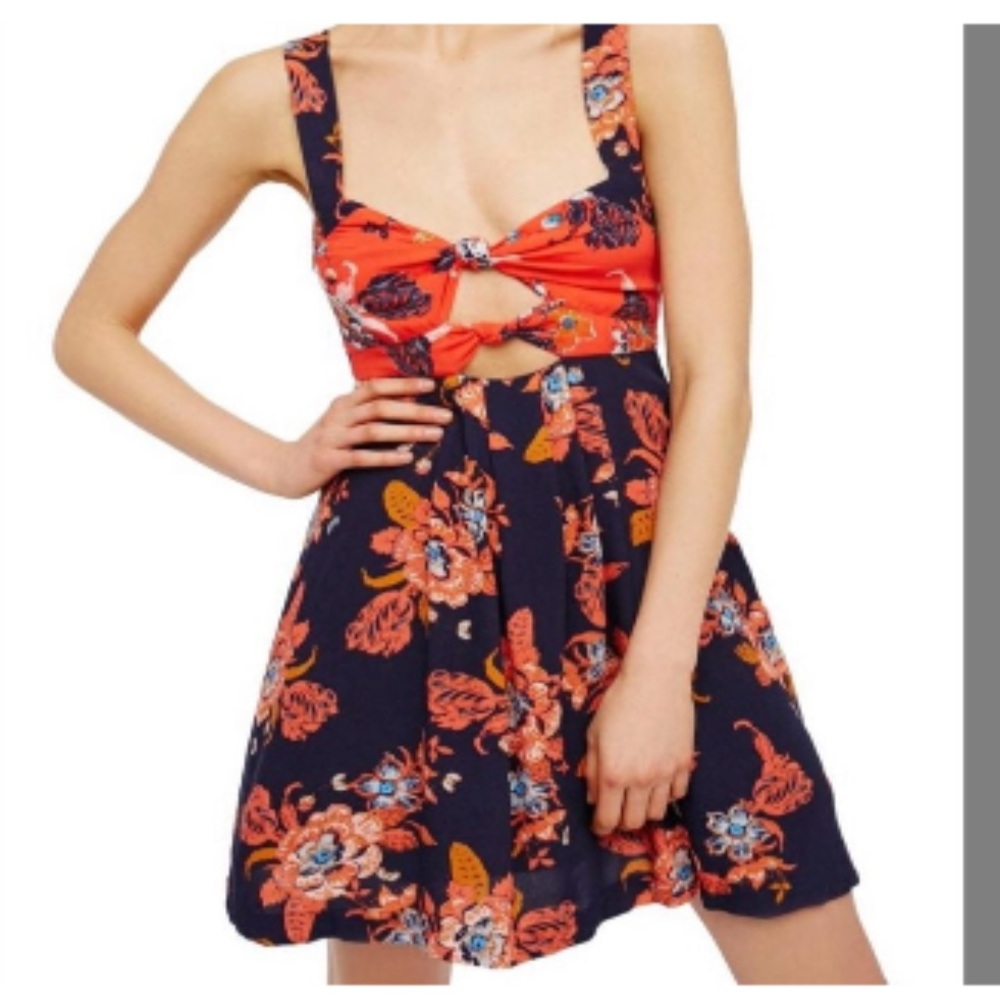 FREE PEOPLE Baby It's You Floral Crepe Mini Dress (Medium)